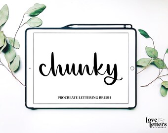 Chunky Procreate Lettering Brush | Procreate Lettering Brushes | Procreate Brush | Calligraphy Brush | Calligraphy Brush Procreate