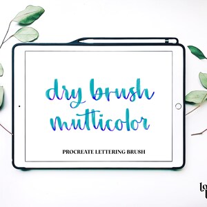 Dry Brush Multicolor | Procreate Lettering Brushes | Procreate 5 Brush | Calligraphy Brush | Calligraphy Brush Procreate