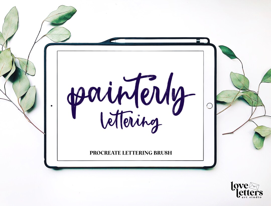 Patrice Lettering Painterly Lettering | Procreate Lettering Brushes | Procreate Brush ...
