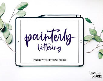 Painterly Lettering | Procreate Lettering Brushes | Procreate Brush | Calligraphy Brush | Calligraphy Brush Procreate