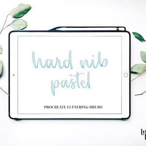 Hard Nib Faded Pastel Procreate Brush | Procreate Lettering Brushes | Procreate Brush | Calligraphy Brush | Calligraphy Brush Procreate