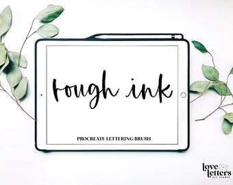 Rough Ink Lettering Procreate Brush | Procreate Lettering Brushes | Procreate Brush | Calligraphy Brush | Calligraphy Brush Procreate