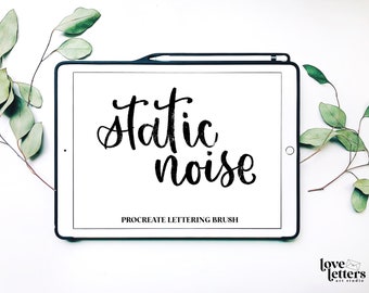 Static Noise Procreate Brush | Procreate Lettering Brushes | Procreate Brush | Calligraphy Brush | Calligraphy Brush Procreate