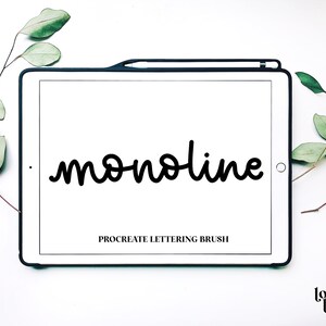 Mnonoline Procreate Pinsel | Fine Liner Brush | Procreate Lettering Brushes | Procreate Pinsel | Kalligrafie Brush Procreate