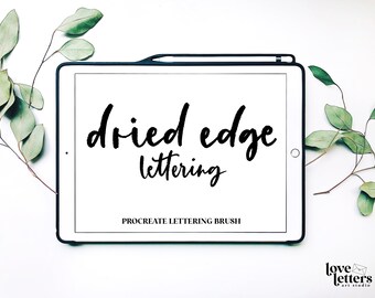 Dried Ink Edge Lettering | Procreate Lettering Brushes | Procreate Brush | Calligraphy Brush | Procreate Brushes | Lettering Procreate |