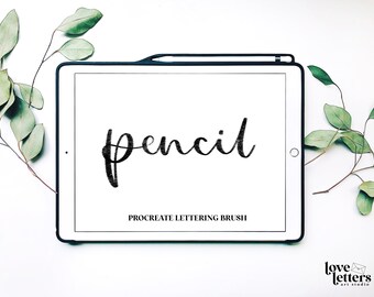 Pencil Procreate Brush Lettering | Procreate Lettering Brushes | Procreate Brush | Calligraphy Brush | Calligraphy Brush Procreate