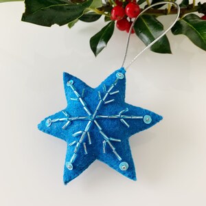 Snowflake Christmas ornaments felt ornaments Christmas felt Decor Snow Christmas favors Christmas tree ornaments Gift for Christmas