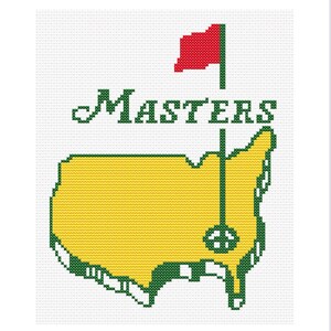 Gráfico de ponto cruz/agulha inspirado no Masters Tournament