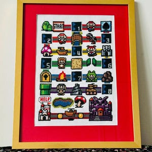 Carte du monde encadrée de Super Mario Bros. 3