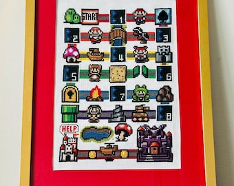 額入りスーパーマリオブラザーズ3の世界地図