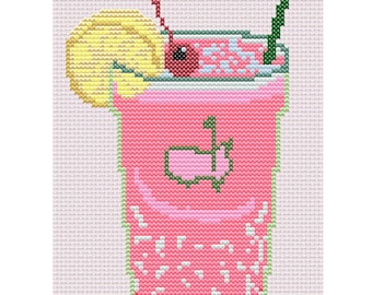 マスターズ・インスパイアード・アザレア・カクテル・ニードルポイント/クロスステッチチャート