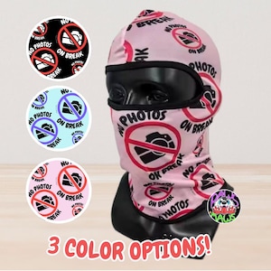 No Photos On Break - Fursuit Balaclava Cooling Dino Mask Hood Head Base Liner Lycra Spandex