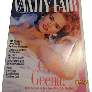 Vanity Fair September 1992: Geena Davis, Courtney Love, Leni Riefenstahl