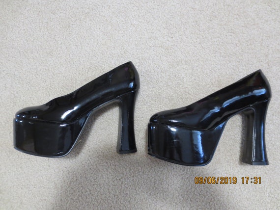 Vintage Morbid Threads Black Womens Platform Heels
