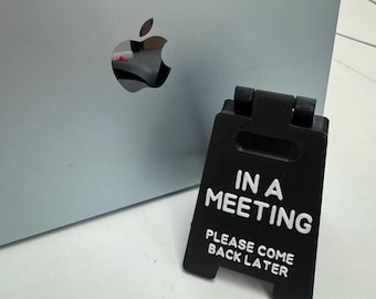 Dual Desk Sign: Out to Lunch/ In A Meeting