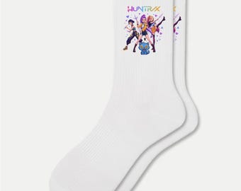 Mystic Demon Hunter Athletic Socks | Choose 1 of 5 Designs | Soft Comfortable Crew Socks | Fantasy Streetwear Fan Gift