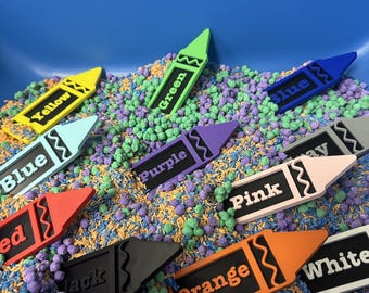 3D Crayons for Sensory Bin