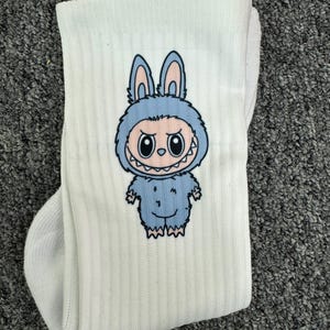 Plush Monster Socks Blue