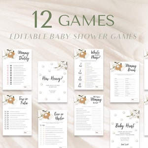 A Little Dumpling | 12 Baby Shower Games, Dumpling Themed Baby Shower, Editable Template, Cute Asian Food, Digital Download Template