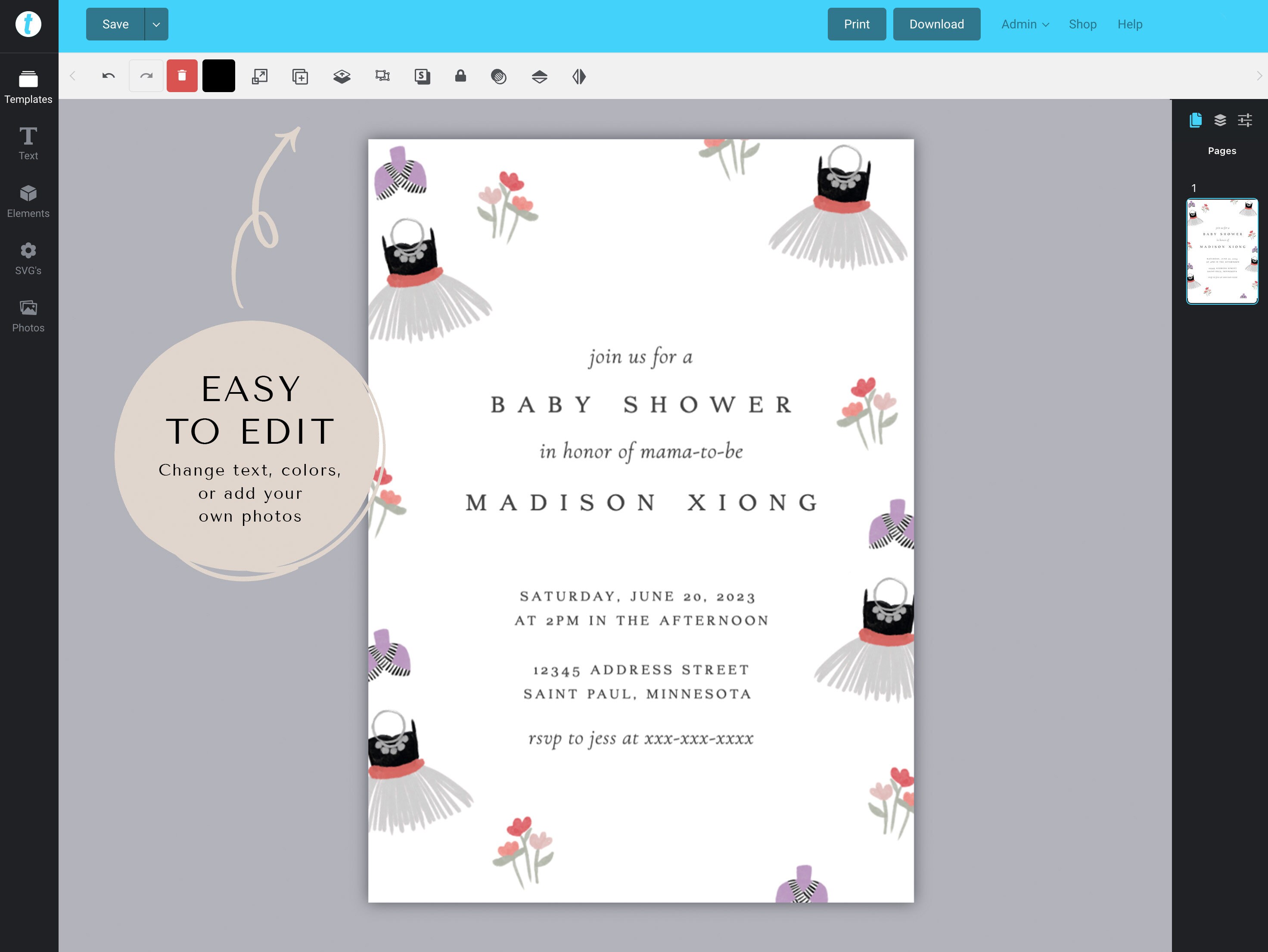 Hmong Girl Baby Shower | Baby Shower Invitation, Cute Baby Shower ...
