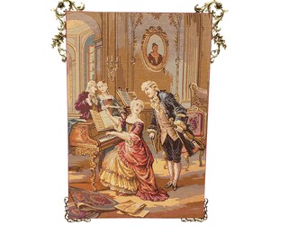 Early 20th Century Louis XIV Ormolu Mounted and Framed Handvoven Tapestry