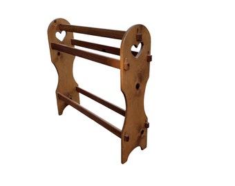 Mid-Century Solid Pine Quilt and Blanket Rack