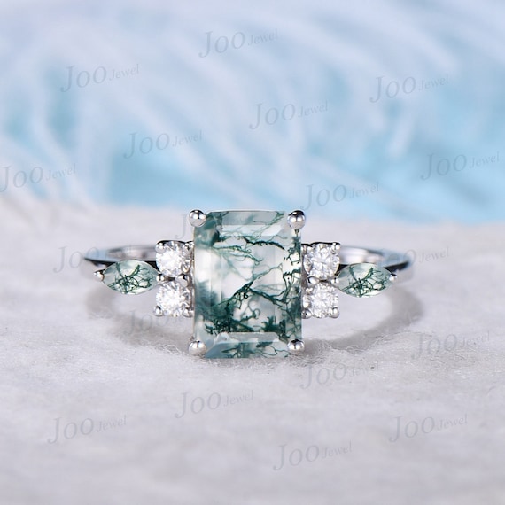 Lab Diamond Emerald Cut Engagement Rings