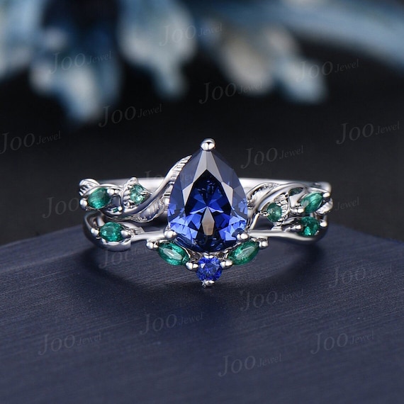 Anillo De Zafiro Azul Real 55 Quilates Hecho A Mano Para Mujer - Personalizable, Tallas 5-12