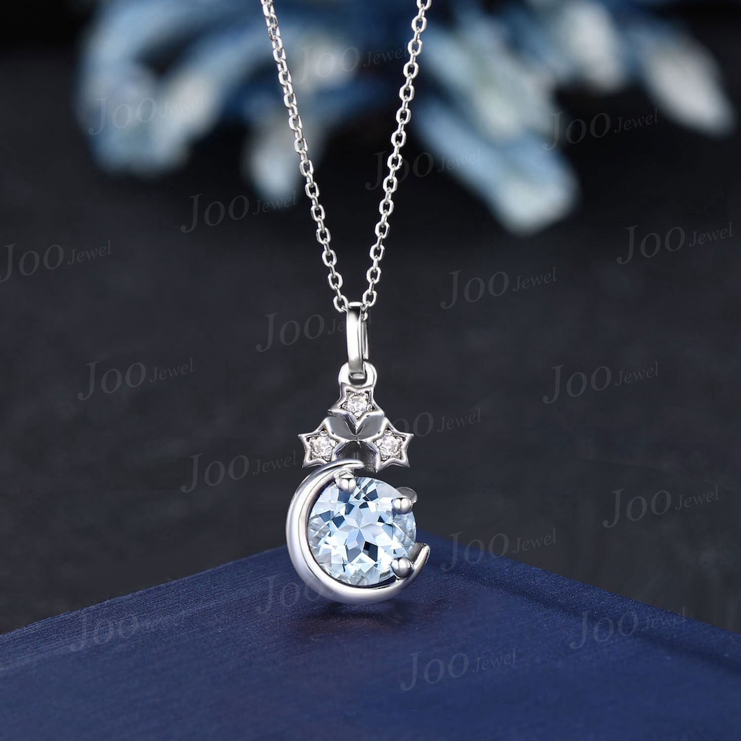 Orecchini pendenti con luna e stella - eamti jewelry