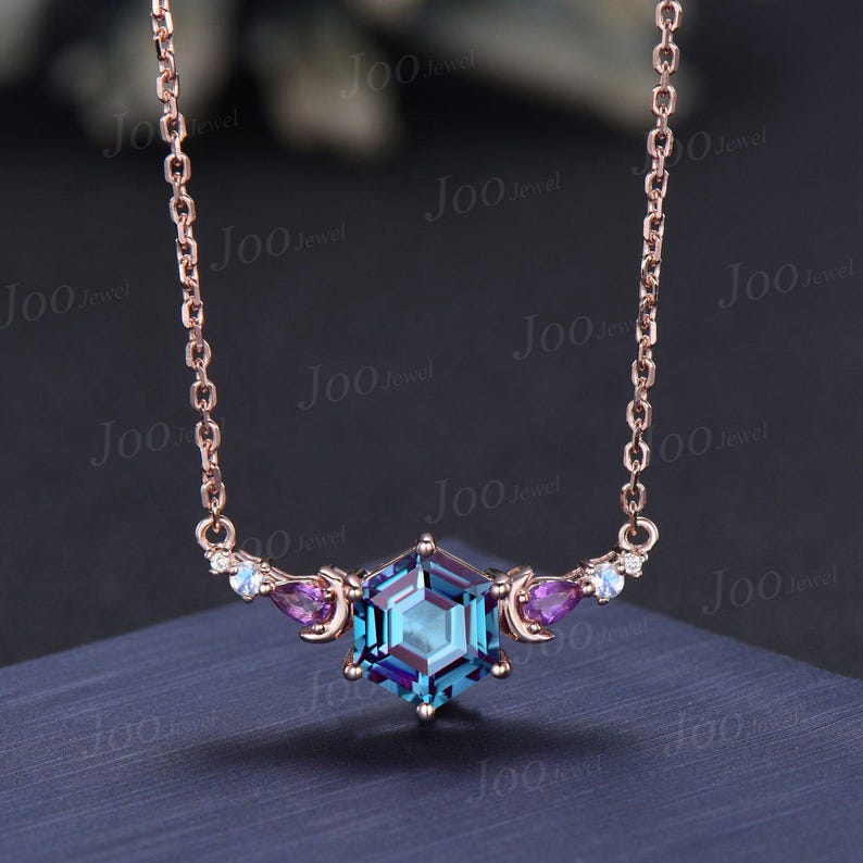 Alexandrite Necklace in Silver