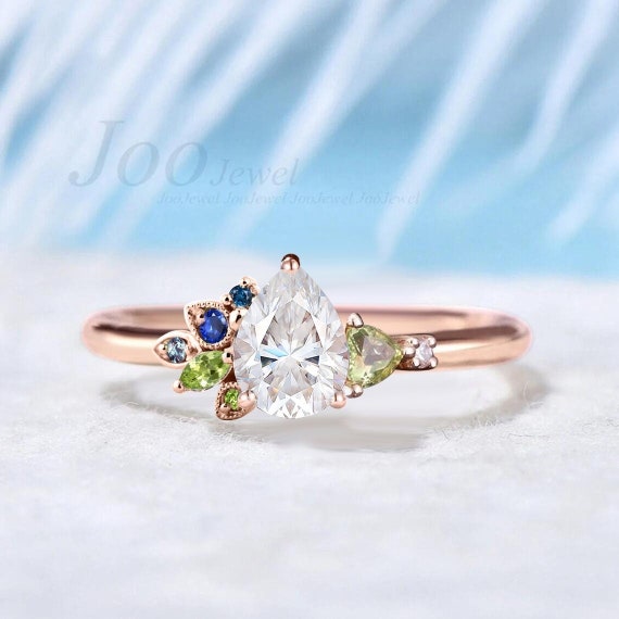 Gemstone engagement rings near me online
