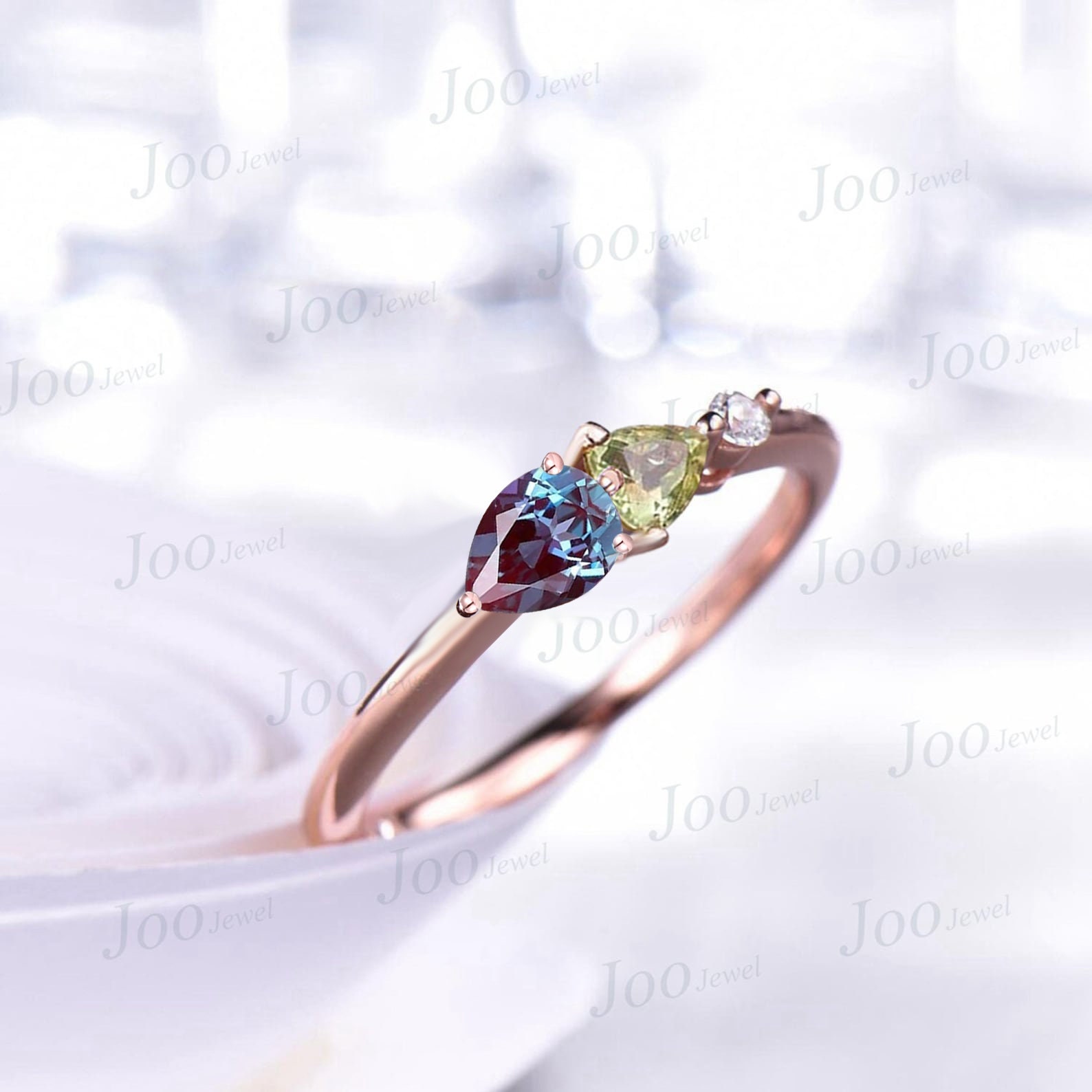 Alexandrite and shop peridot ring