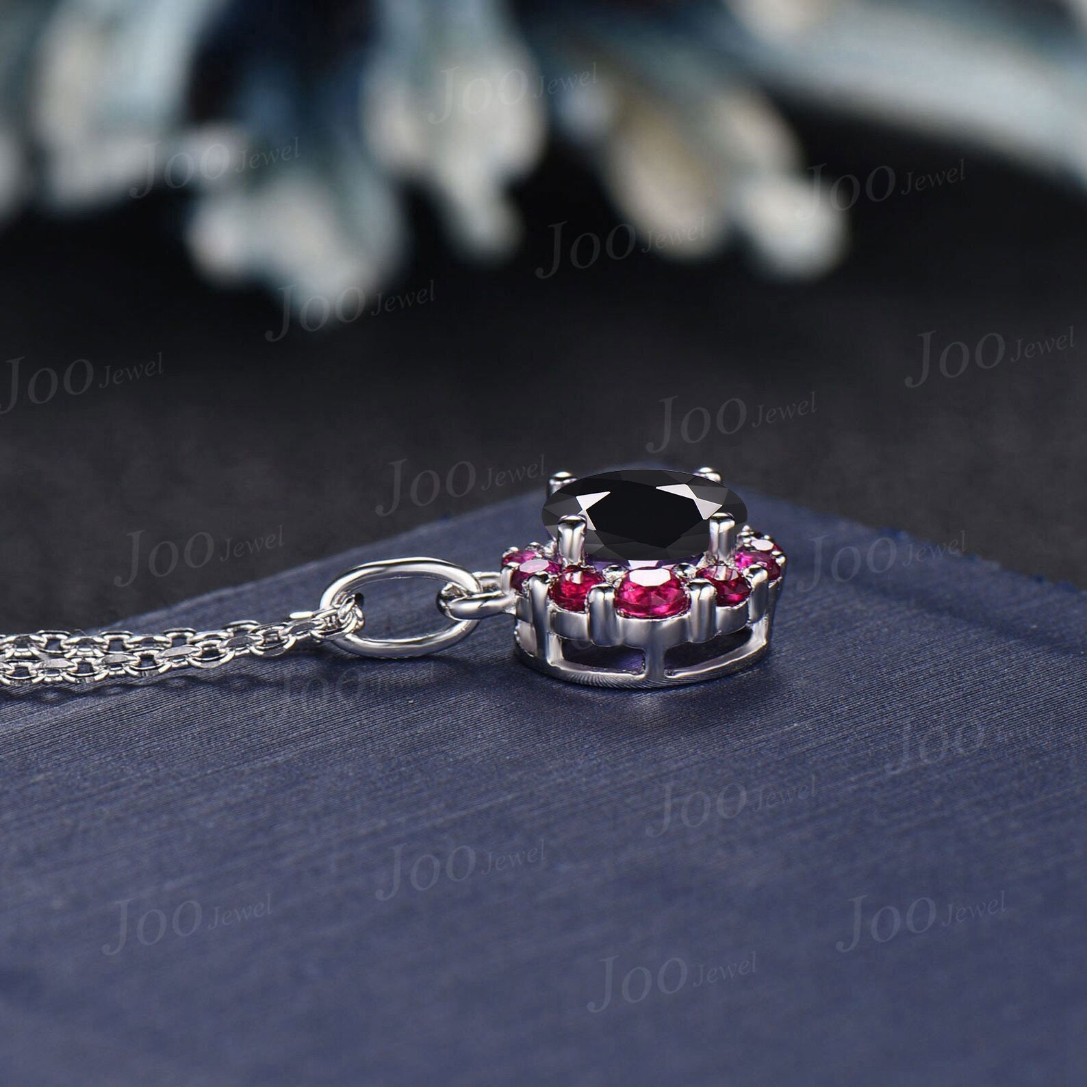 ネックレス・チョーカー [LAN ARCHIVE_official][1065] Rubid Stone Necklace NEW RUBY, ONYX, CLEAR GEM STONE 2mm/24