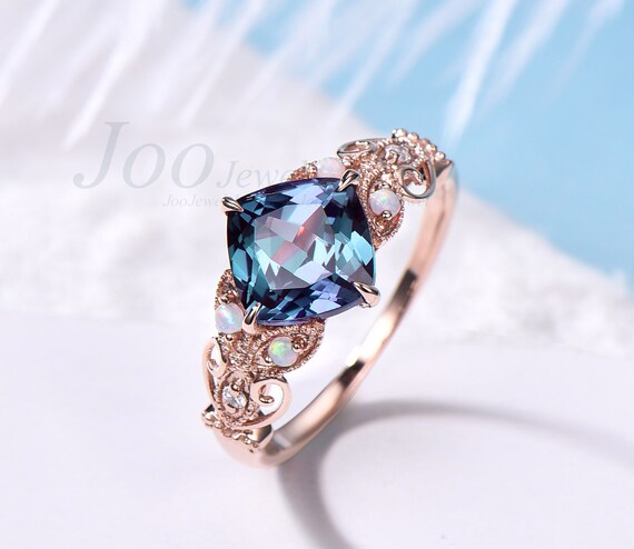Cushion cut deals opal ring