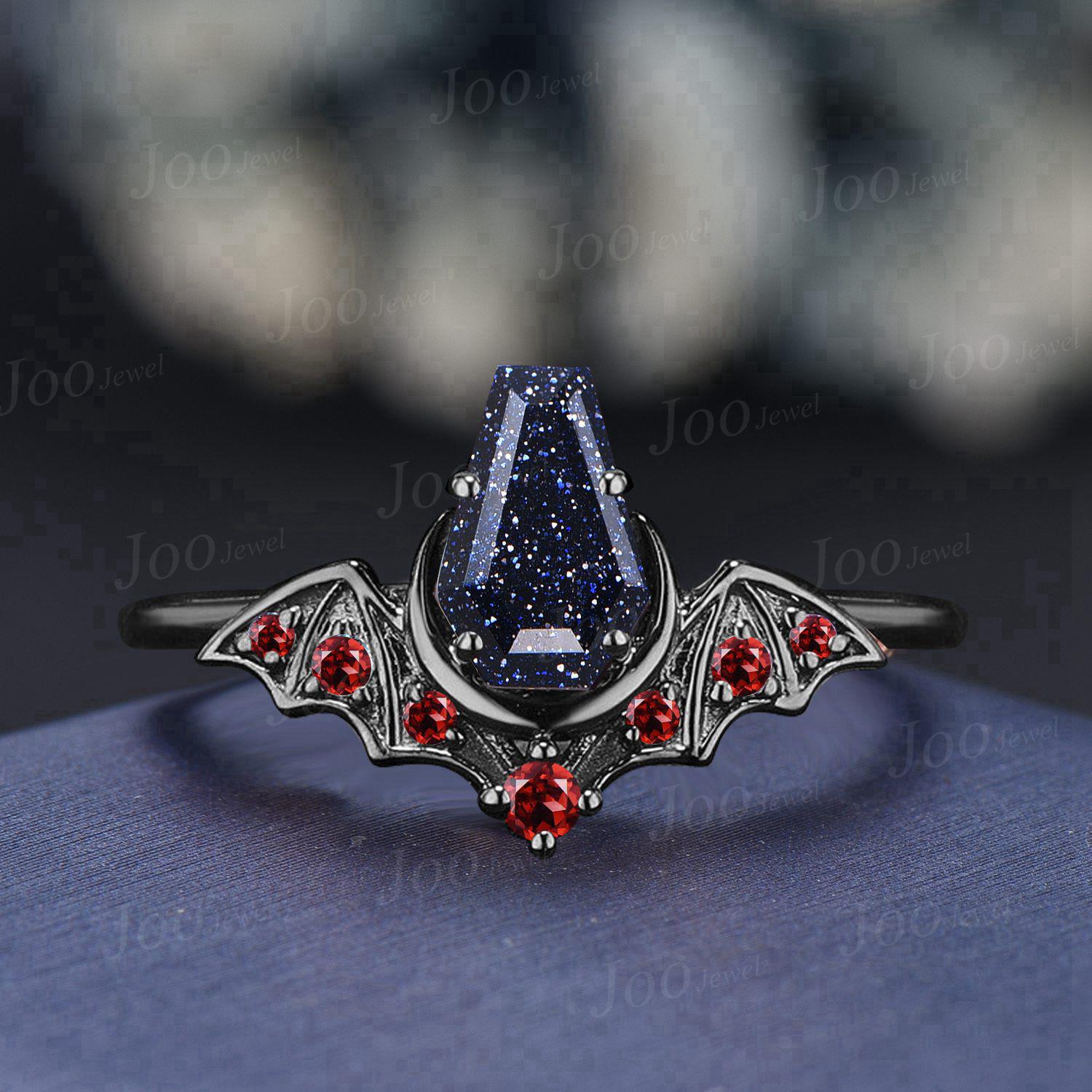 棺型カット ギャラクシー 星空夜 ブルー サンドストーン アメジスト