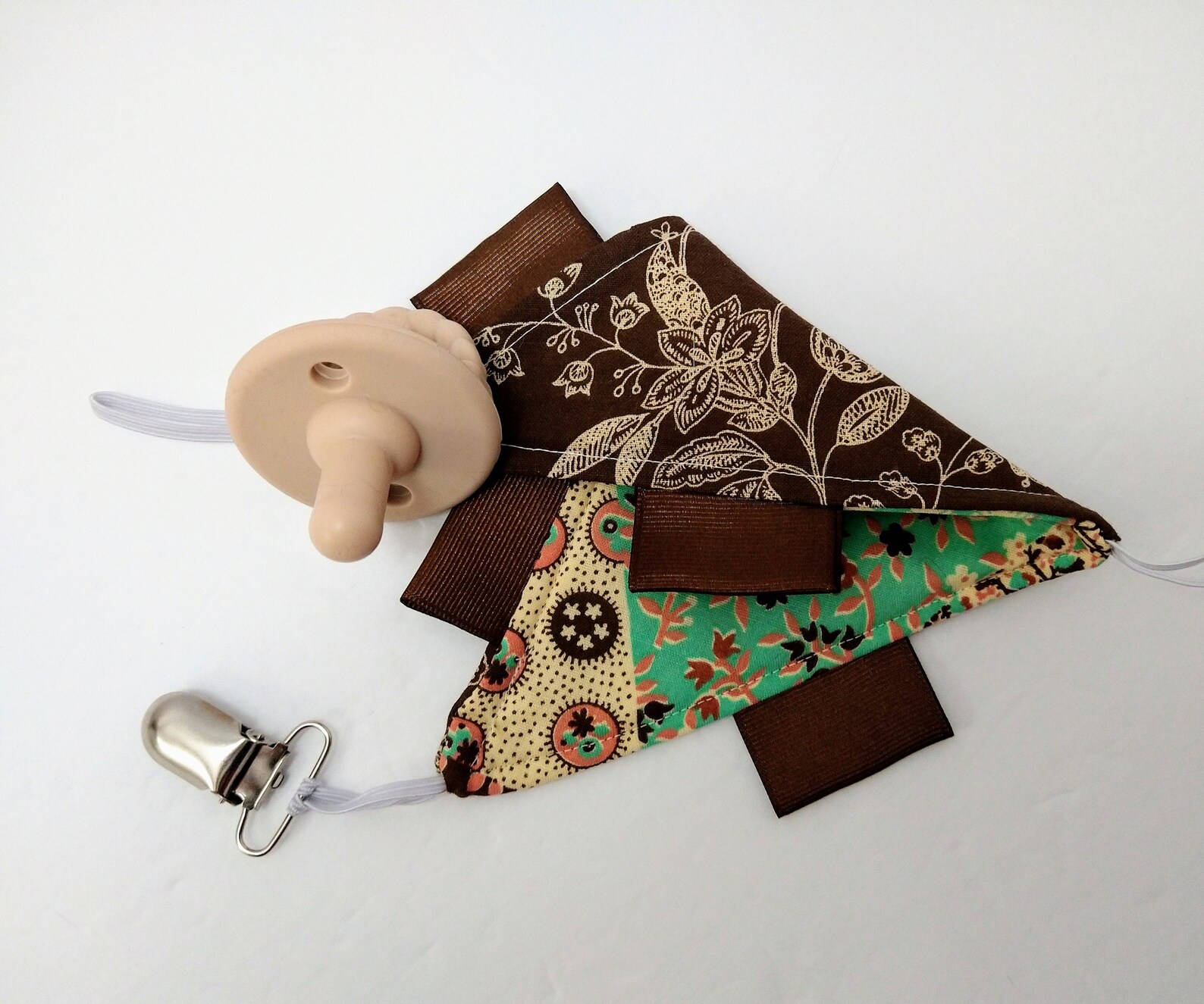 Tag Blanket Pacifier Clips Reversible Floral Colorful Etsy