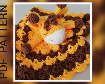 Crochet Lovey Pattern Blanket giraffe Security Blanket Crochet Lovey Blanket Toy Blankie Baby Blanket Toy Crochet Comforter Snuggle Pattern