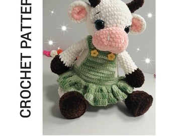 Amigurumi pattern cow, BABY COW Crochet, English PATTERN, Crochet pattern Cow, Amigurumi year of the bull