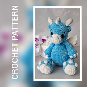 Amigurumi pattern Dinosaur, BABY Dino Crochet, English PATTERN, Crochet pattern Dino, Amigurumi year of the dinozauru