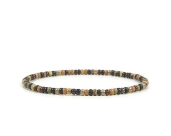 Petit bracelet de perles multicolores pour homme, bracelet de perles de 3 mm, cadeau pour homme, cadeau petit ami, bracelet de perles Miyuki pour homme, cadeau mari