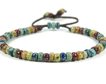 Bracelet de perles bohème Picasso, bracelet de perles multicolores Miyuki, bracelet minimaliste, bracelet de l'amitié, bracelet de perles homme et femme