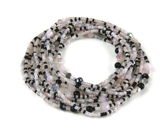 12 x bracelet enroulé de perles Miyuki pierre de lune, long bracelet de 88 pouces avec perles de rocaille, bracelet enroulé de perles bohème, cadeau pour elle