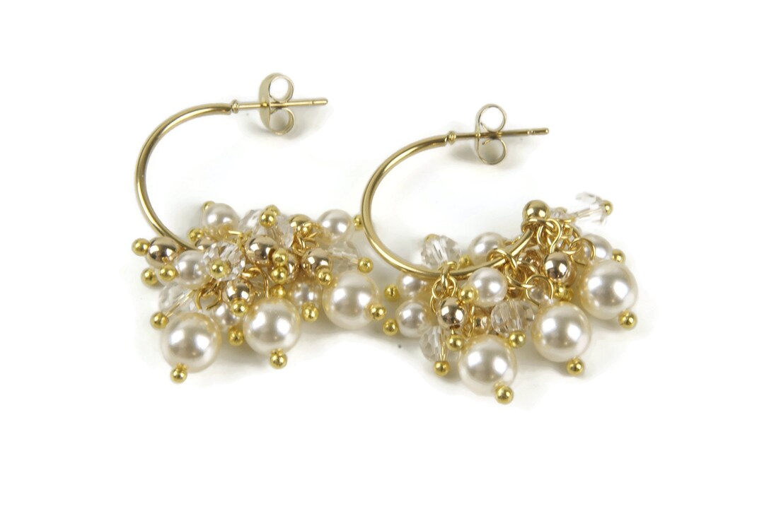 Hogs Pearl Cluster Earrings main image 0