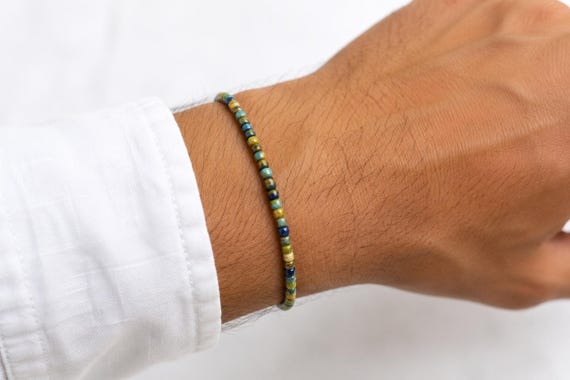 Picasso Miyuki Bracelet 3mm Multi Color Beaded Stretch Bracelet Men