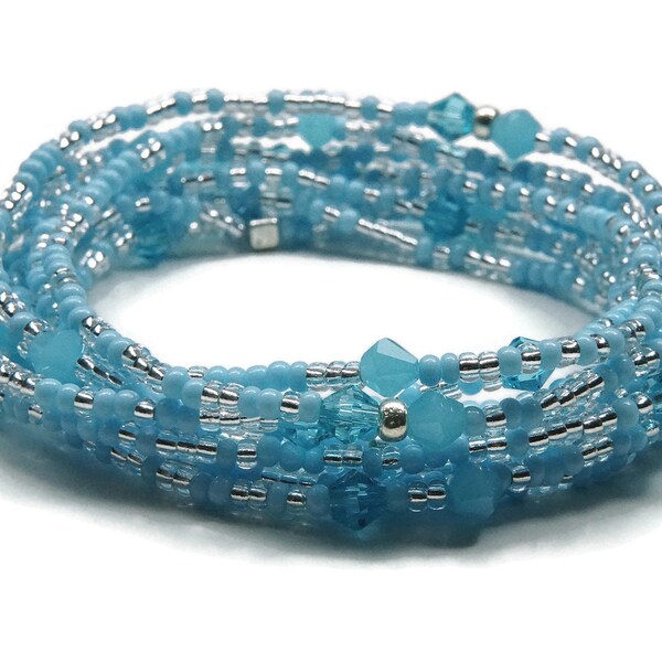Blue Wrap Bracelet Etsy