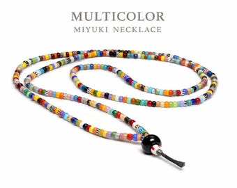 Multicolor Miyuki Surfer Necklace