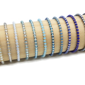 Blauwe minimale Miyuki-armband