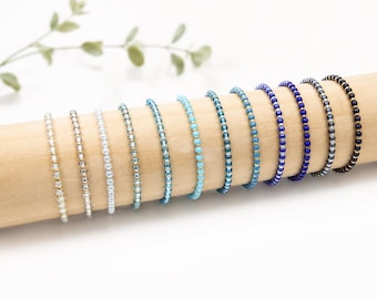 Blue Miyuki Minimal Bracelet