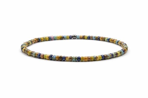 Picasso Miyuki Bracelet 3mm Multi Color Beaded Stretch Bracelet Men