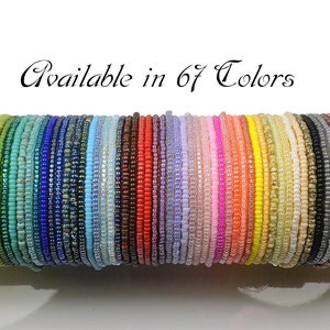 Elastic Beaded Stretch Bracelets, Miyuki Beads Bracelets, Minimalist Stretch Bracelets, Friendship Stretch Bracelets